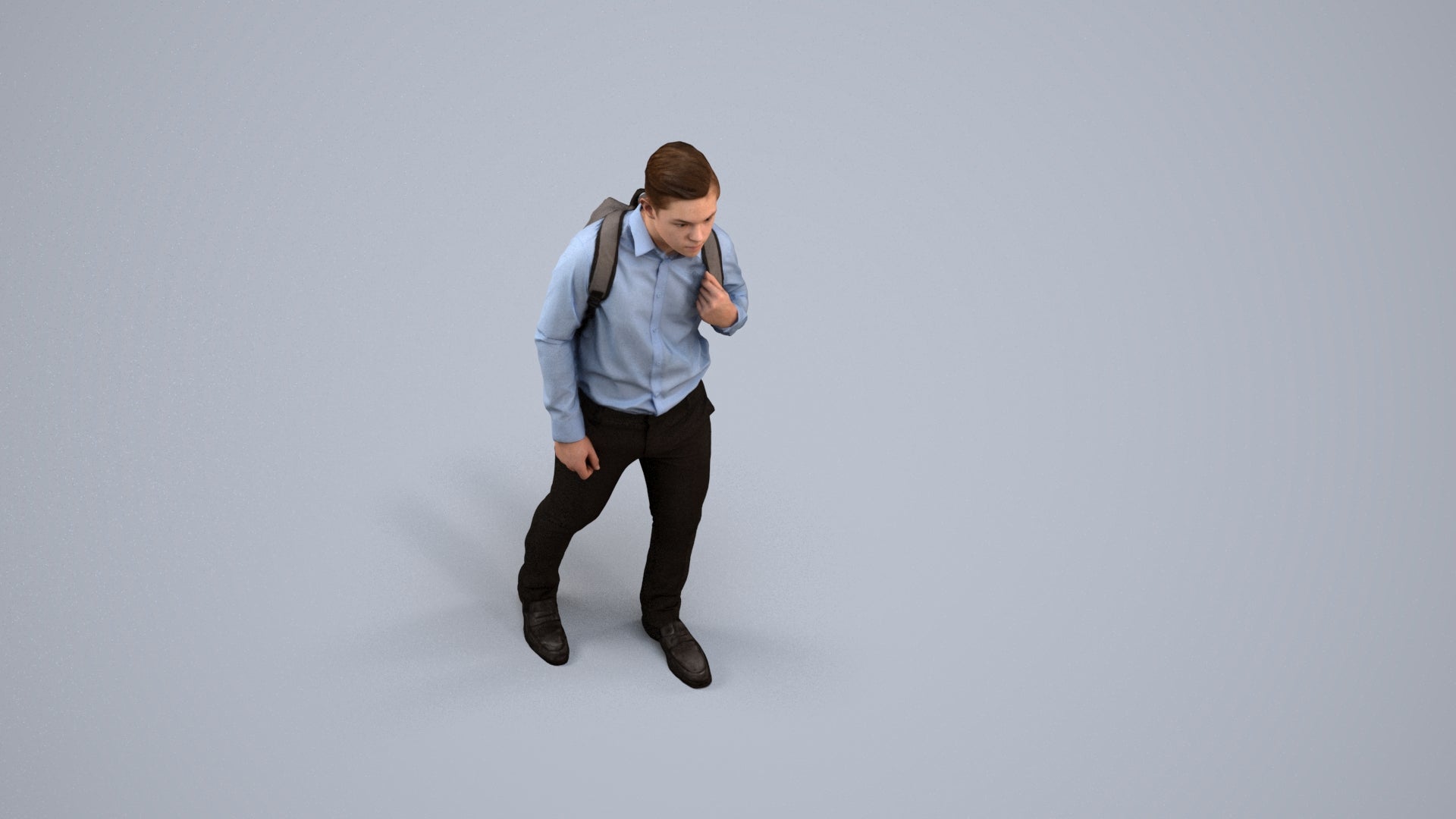 realistic 3D people boy kids, render-ready for V-Ray and Corona, FBX OBJ, back view render