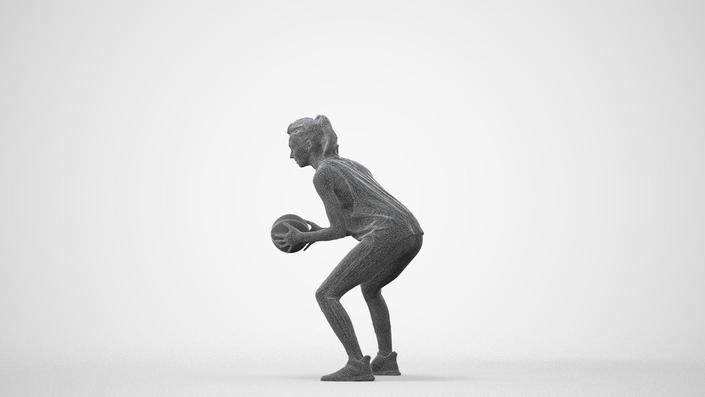 realistic 3D people woman sport, render-ready for V-Ray and Corona, FBX OBJ, square thumbnail