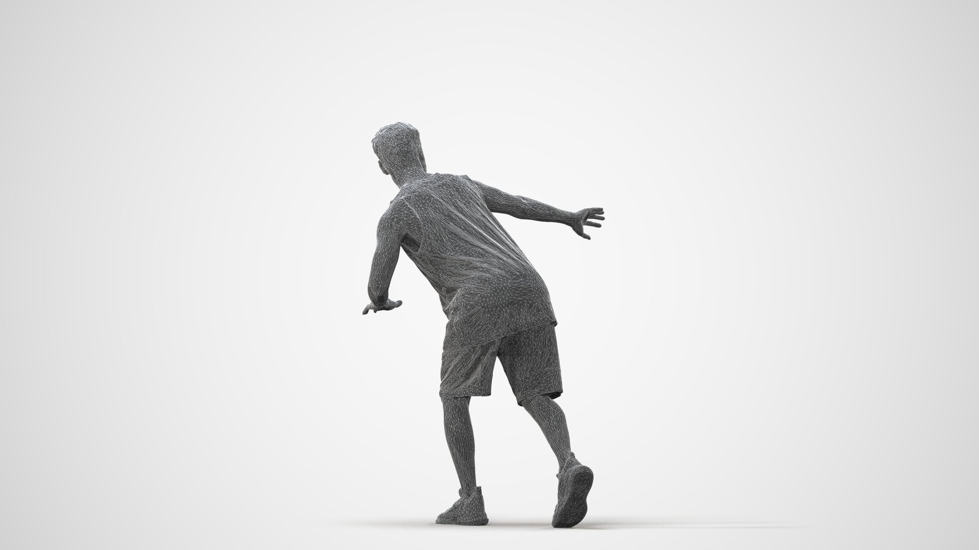 3D people model man sport, scanned human for 3ds Max rendering, square thumbnail