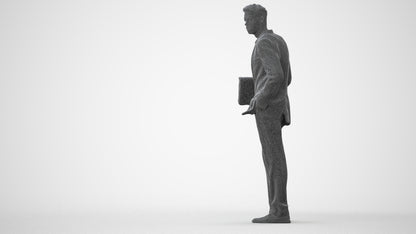 3D people model man business, scanned human for 3ds Max rendering, square thumbnail