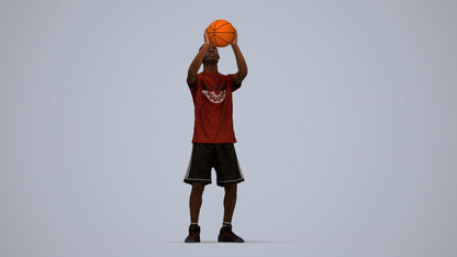 scanned 3D boy sport, photogrammetry people for Enscape and V-Ray, top-down view render