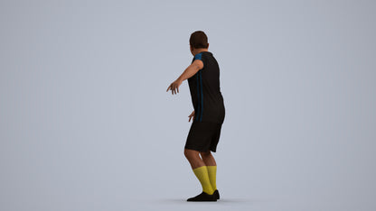 photogrammetry 3D man sport, realistic human model archviz FBX, front view render