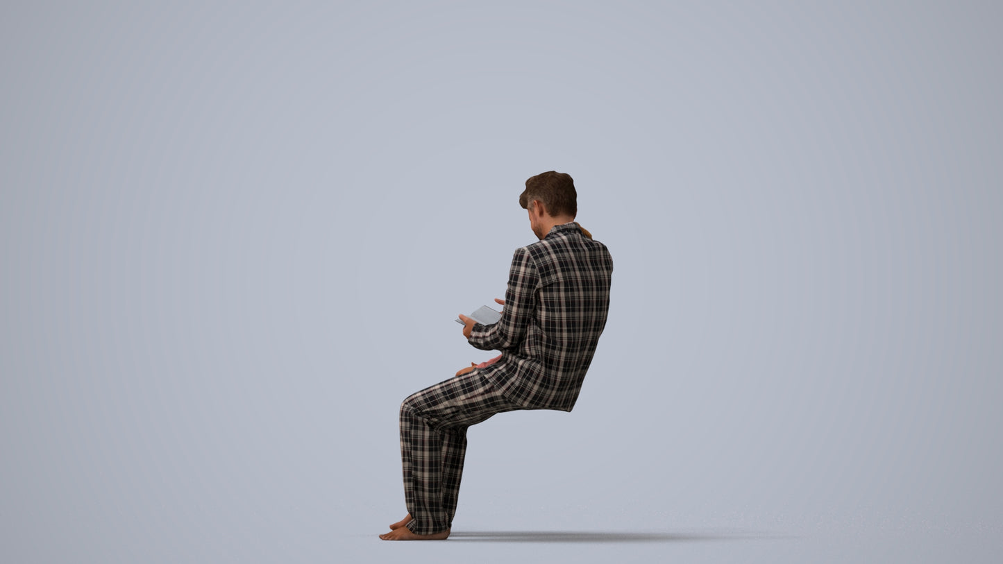 photogrammetry 3D girl kids, realistic human model archviz FBX, three-quarter view render