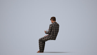 photogrammetry 3D girl kids, realistic human model archviz FBX, three-quarter view render