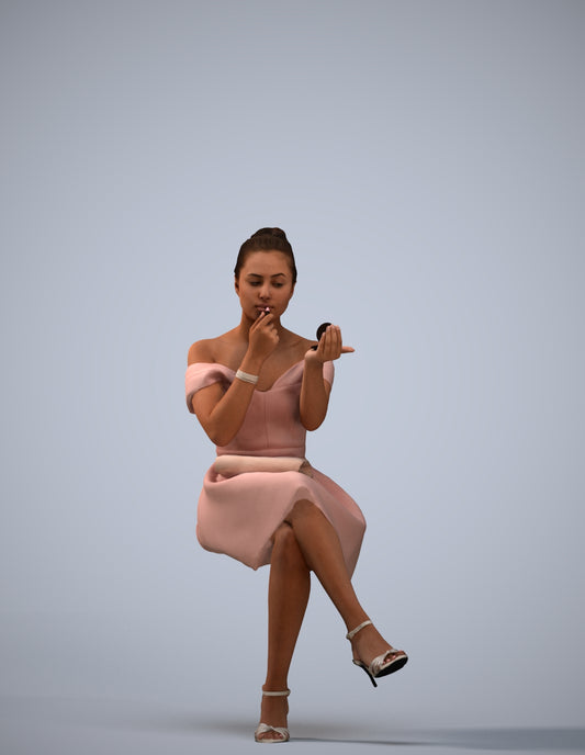realistic 3D human woman formal formalaffairs, archviz people FBX OBJ for Blender