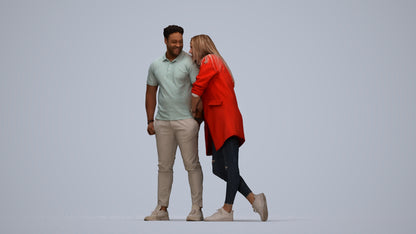 realistic 3D man casual shopping, scanned archviz people for Blender and 3ds Max, top-down view render