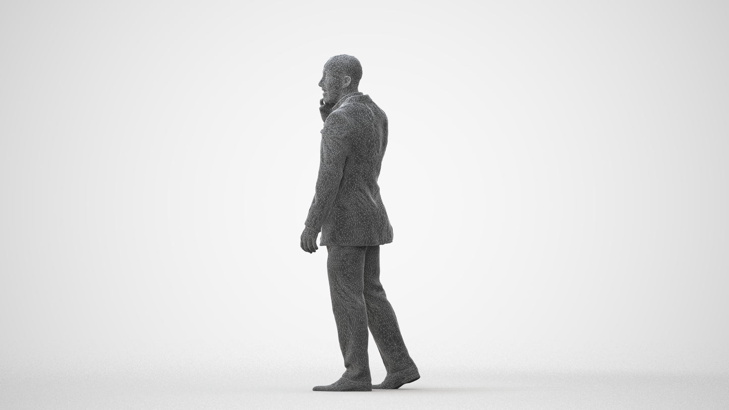 realistic 3D people man business, render-ready for V-Ray and Corona, FBX OBJ, square thumbnail