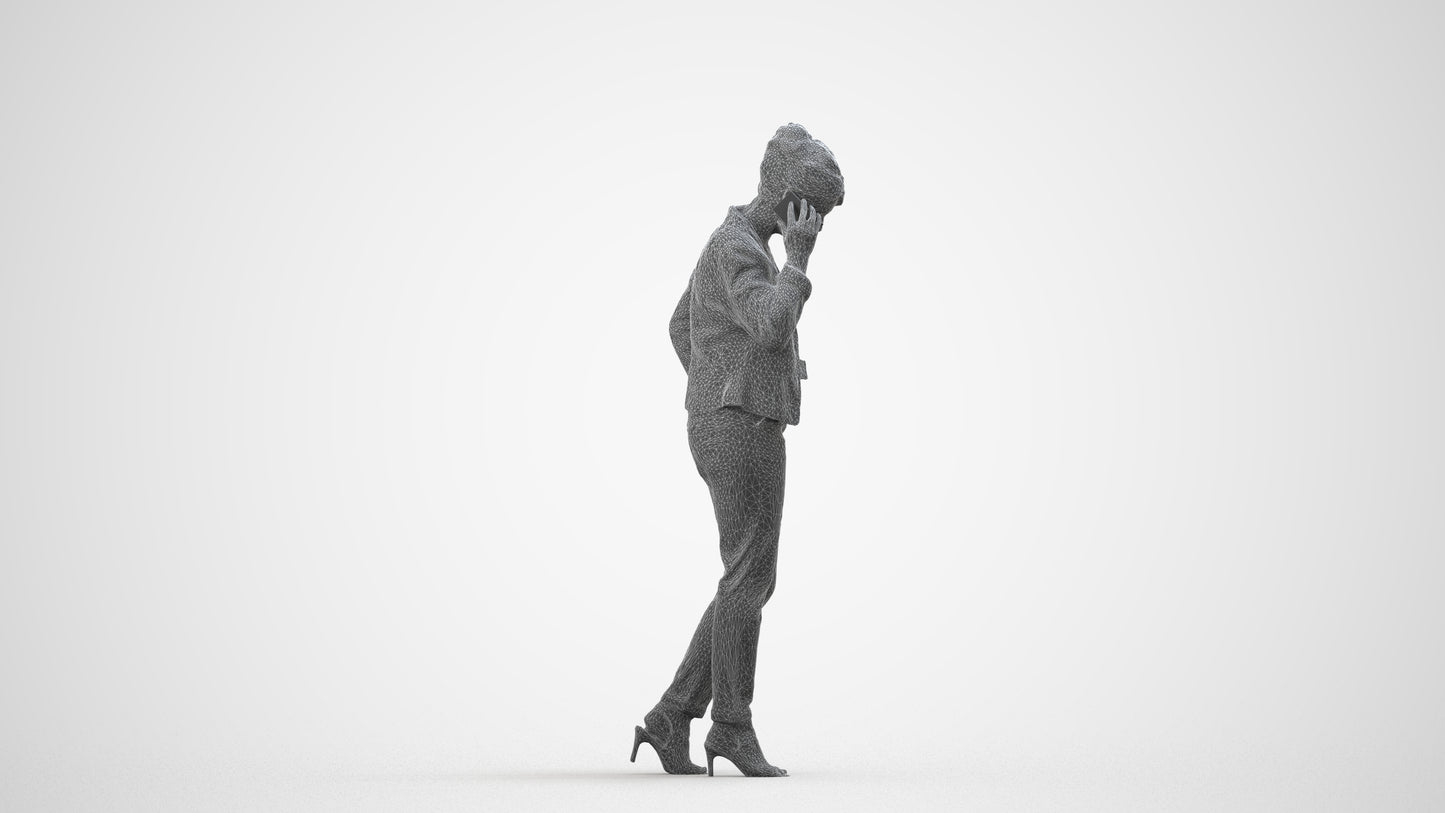photogrammetry 3D woman business kids, realistic human model archviz FBX, square thumbnail