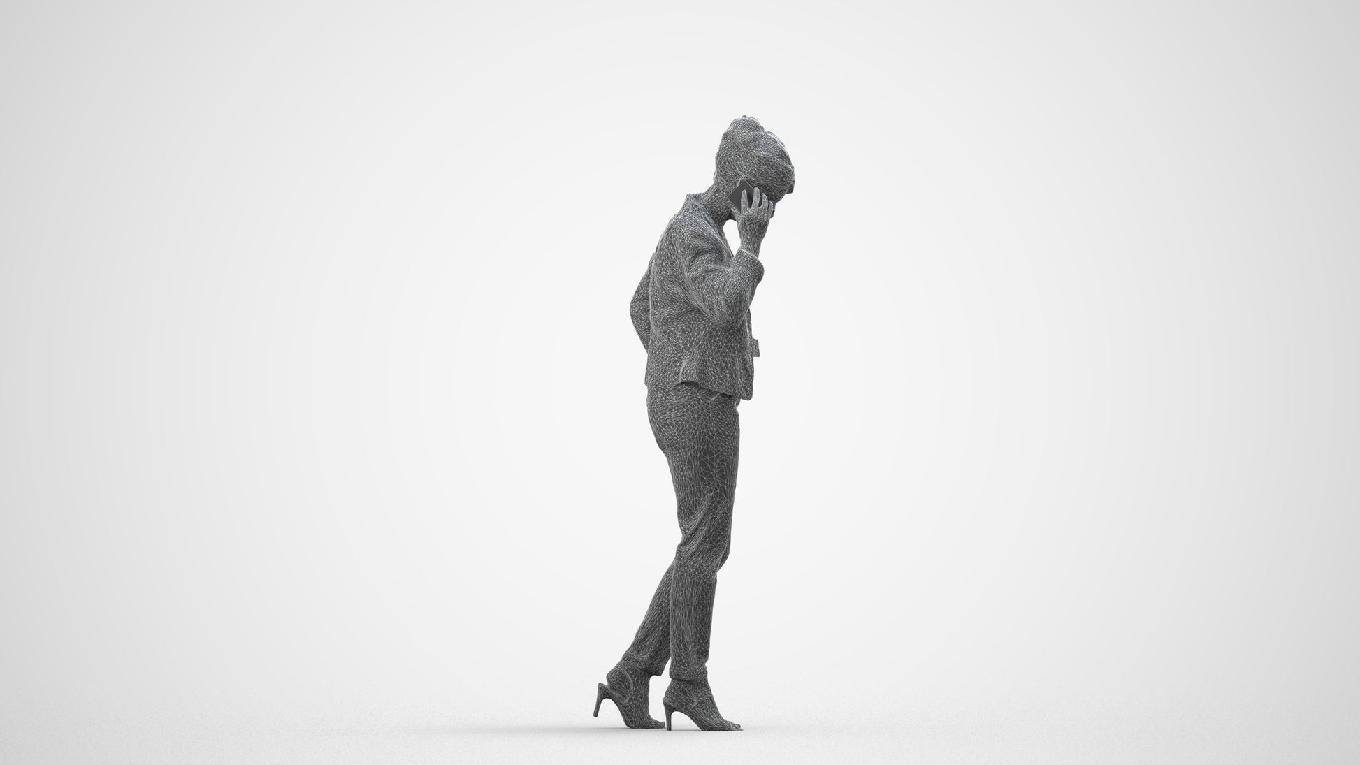 photogrammetry 3D woman business kids, realistic human model archviz FBX, square thumbnail