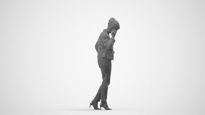 photogrammetry 3D woman business kids, realistic human model archviz FBX, square thumbnail