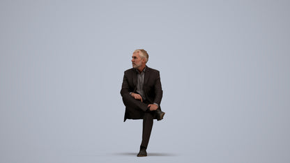 photogrammetry 3D man business, realistic human model archviz FBX, standing pose render