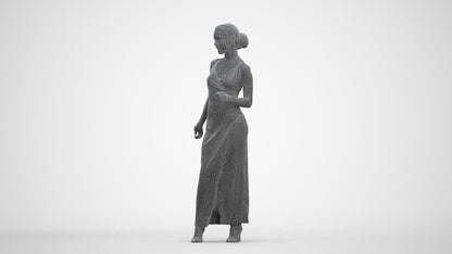 realistic 3D human woman formal formalaffairs, archviz people FBX OBJ for Blender, three-quarter front view render