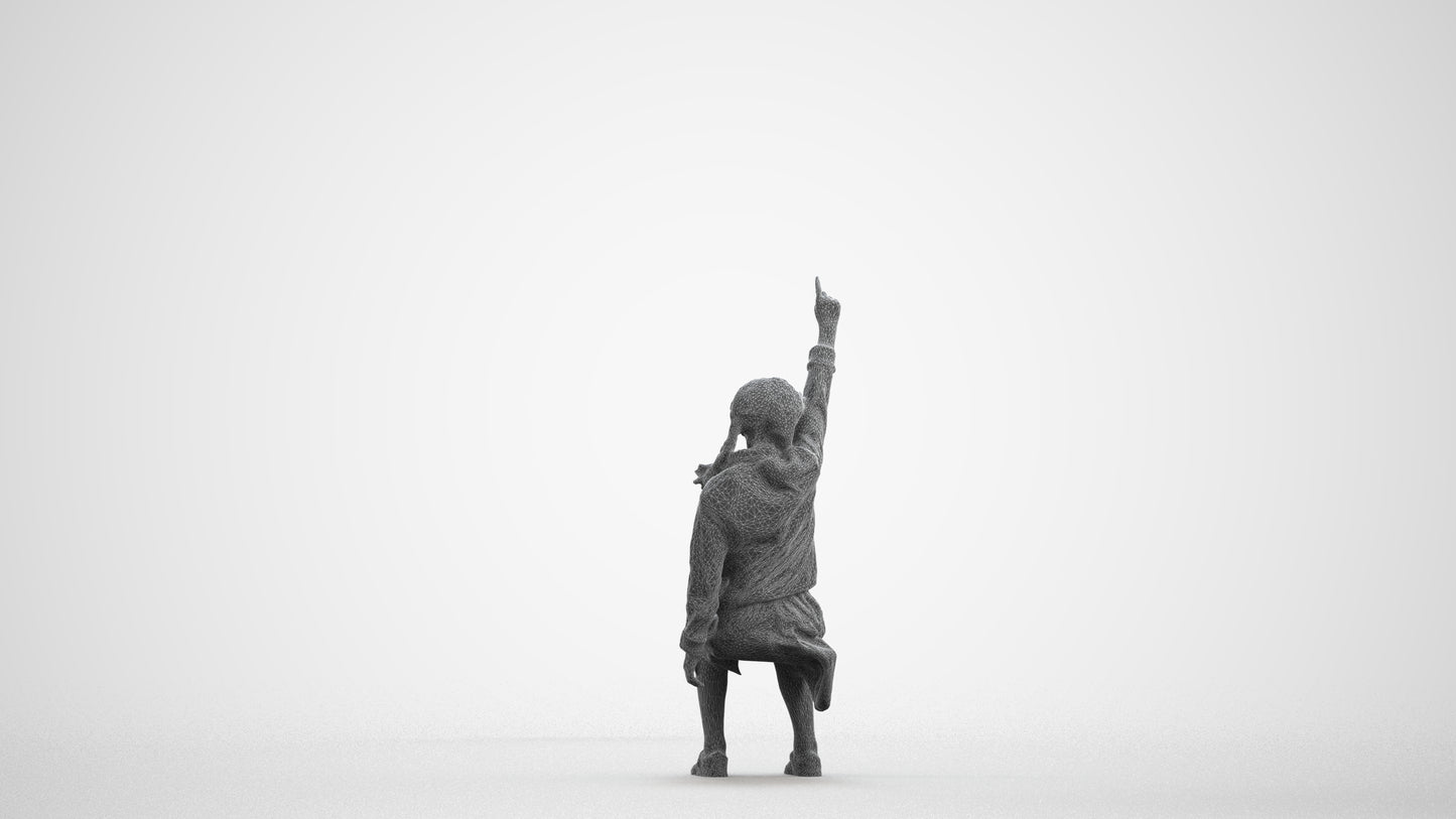 photogrammetry 3D girl kids, realistic human model archviz FBX, wireframe front view