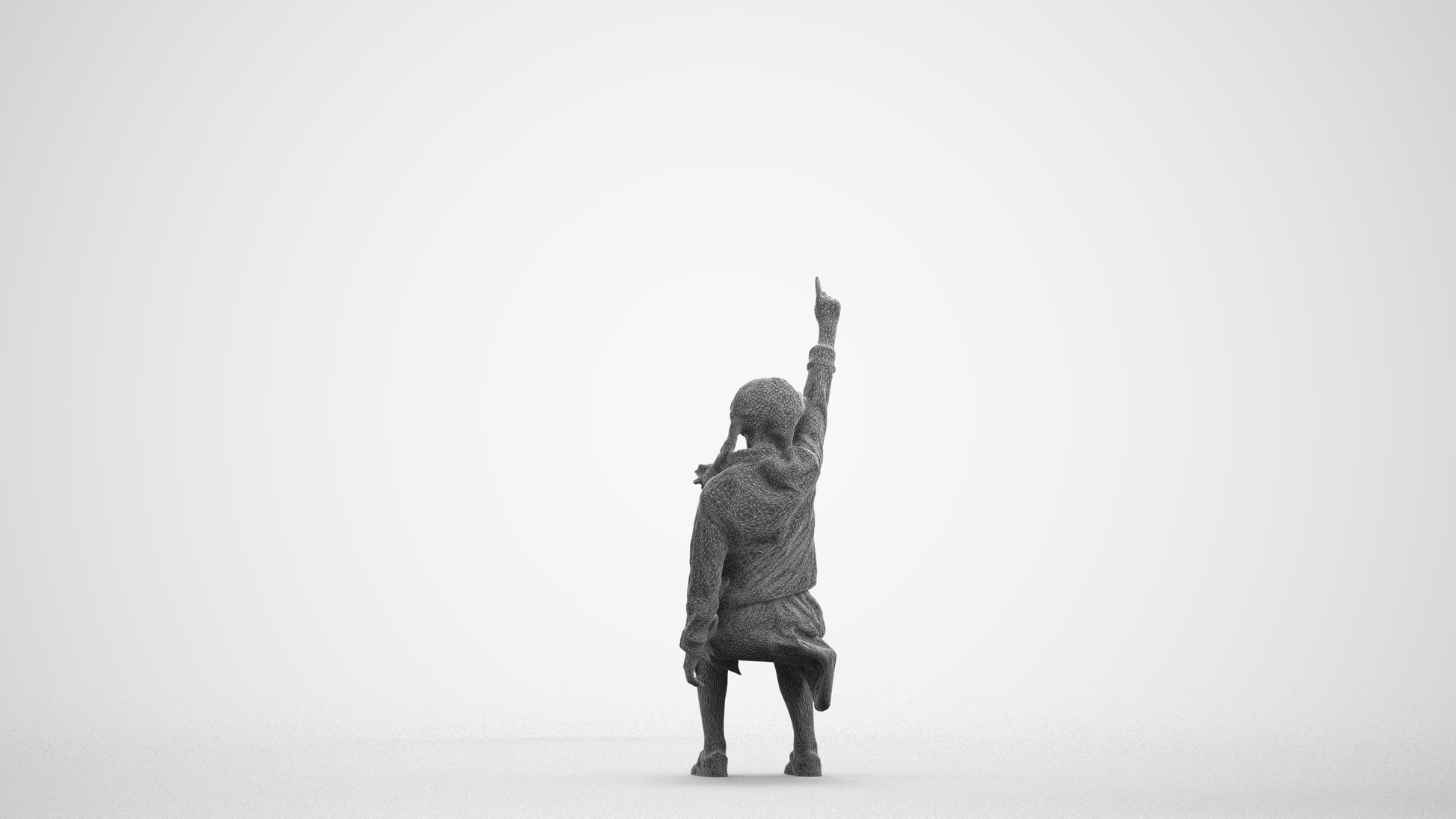 photogrammetry 3D girl kids, realistic human model archviz FBX, wireframe front view