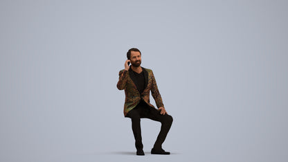 3D scanned man formalaffairs formal, photorealistic archviz people for Enscape and SketchUp, standing pose render