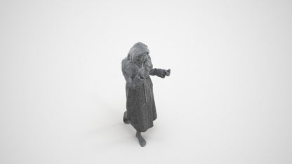scanned 3D woman casual sport, photogrammetry people for Enscape and V-Ray, wireframe three-quarter view