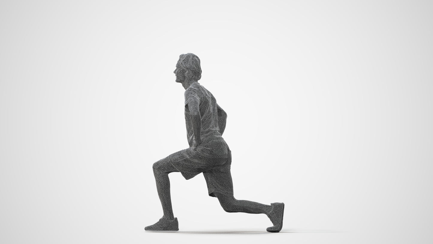 3D people model man sport, scanned human for 3ds Max rendering, square thumbnail