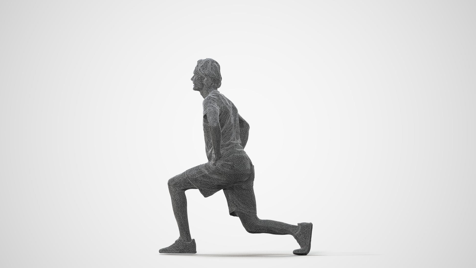 3D people model man sport, scanned human for 3ds Max rendering, square thumbnail