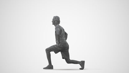 3D people model man sport, scanned human for 3ds Max rendering, square thumbnail