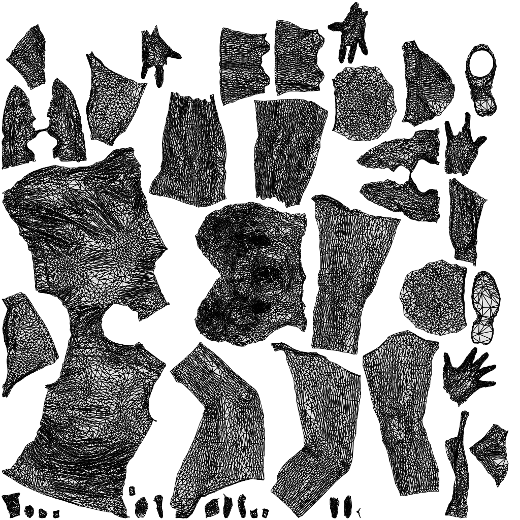 photogrammetry 3D woman sport, realistic human model archviz FBX, wireframe top-down view