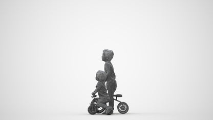 realistic 3D boy casual kids, scanned archviz people for Blender and 3ds Max, square thumbnail