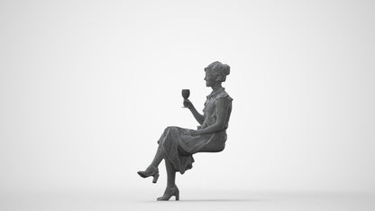 photogrammetry 3D woman casual kids, realistic human model archviz FBX, square thumbnail