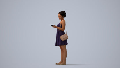 scanned 3D woman formal formalaffairs, photogrammetry people for Enscape and V-Ray, three-quarter view render