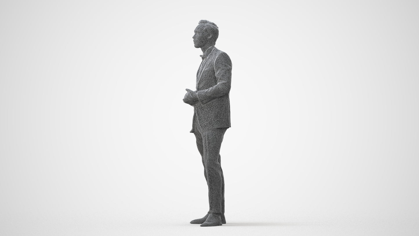 realistic 3D people man formal formalaffairs, render-ready for V-Ray and Corona, FBX OBJ, square thumbnail