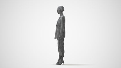 realistic 3D people woman business standing, render-ready for V-Ray and Corona, FBX OBJ, square thumbnail