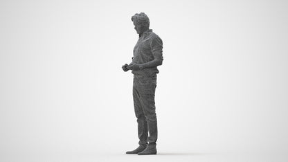 3D scanned man standing casual, photorealistic archviz people for Enscape and SketchUp, square thumbnail