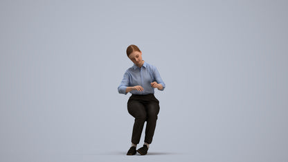 3D human model girl kids, photogrammetry scanned person for archviz, standing pose render