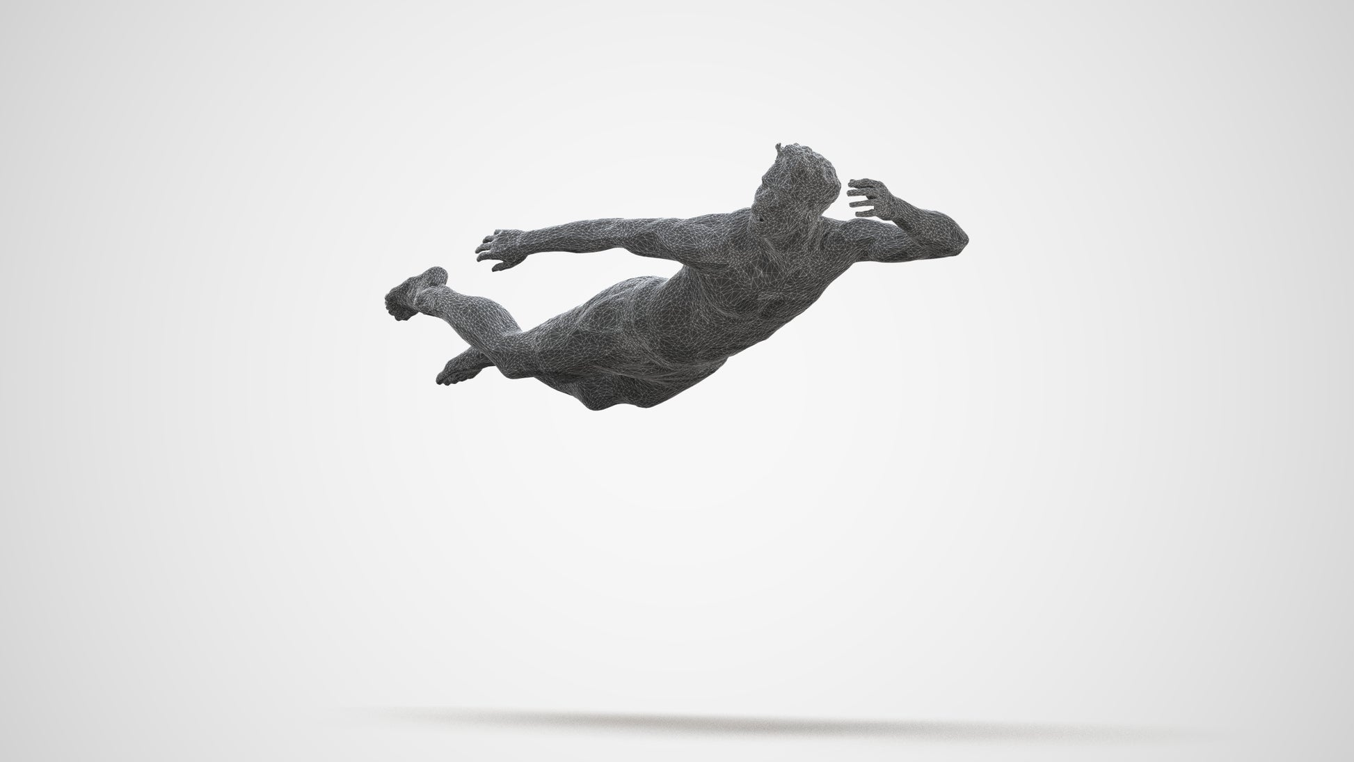 realistic 3D people man sport pool, render-ready for V-Ray and Corona, FBX OBJ, three-quarter front view render