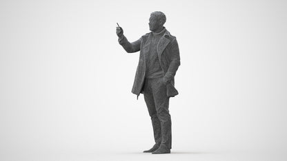 photogrammetry 3D man casual standing, realistic human model archviz FBX, square thumbnail