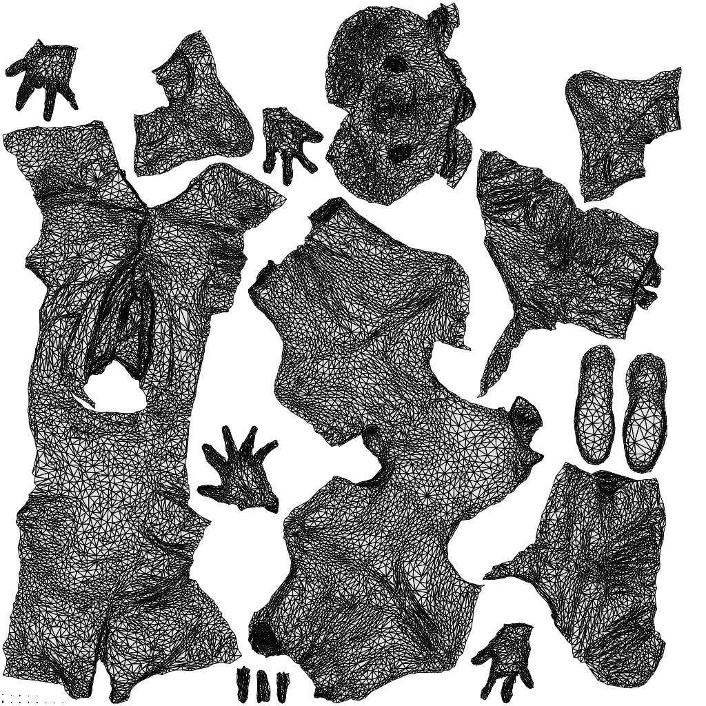 3D people model man business, scanned human for 3ds Max rendering, wireframe top-down view