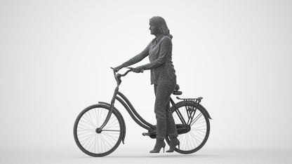 realistic 3D woman casual shopping, scanned archviz people for Blender and 3ds Max, square thumbnail