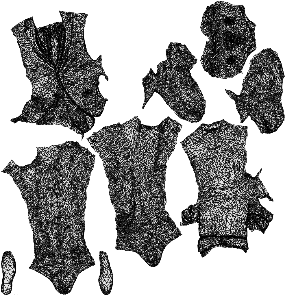 realistic 3D man business, scanned archviz people for Blender and 3ds Max, wireframe top-down view