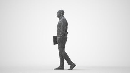 3D scanned man business, photorealistic archviz people for Enscape and SketchUp, square thumbnail