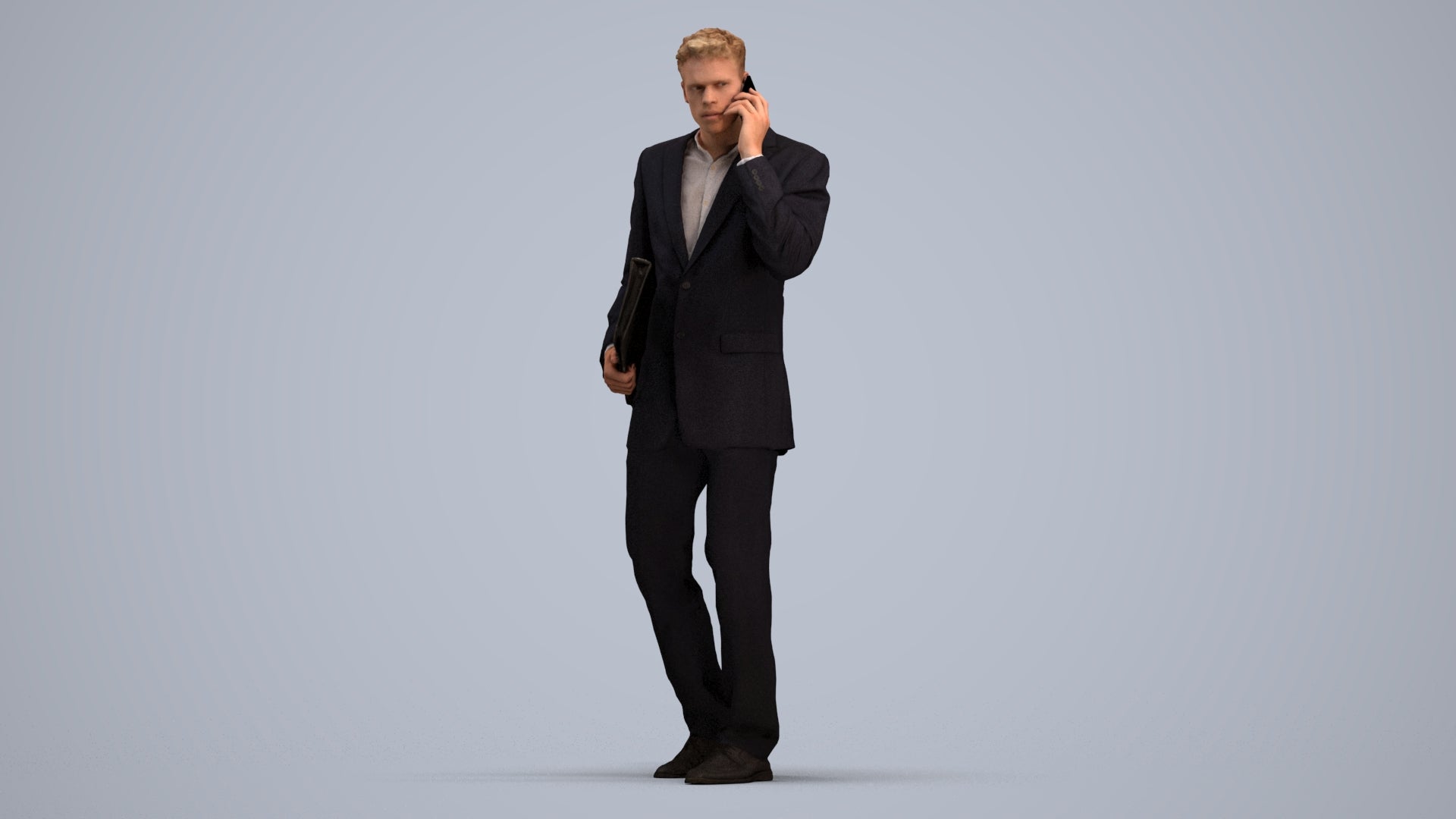 realistic 3D people man business, render-ready for V-Ray and Corona, FBX OBJ, standing pose render