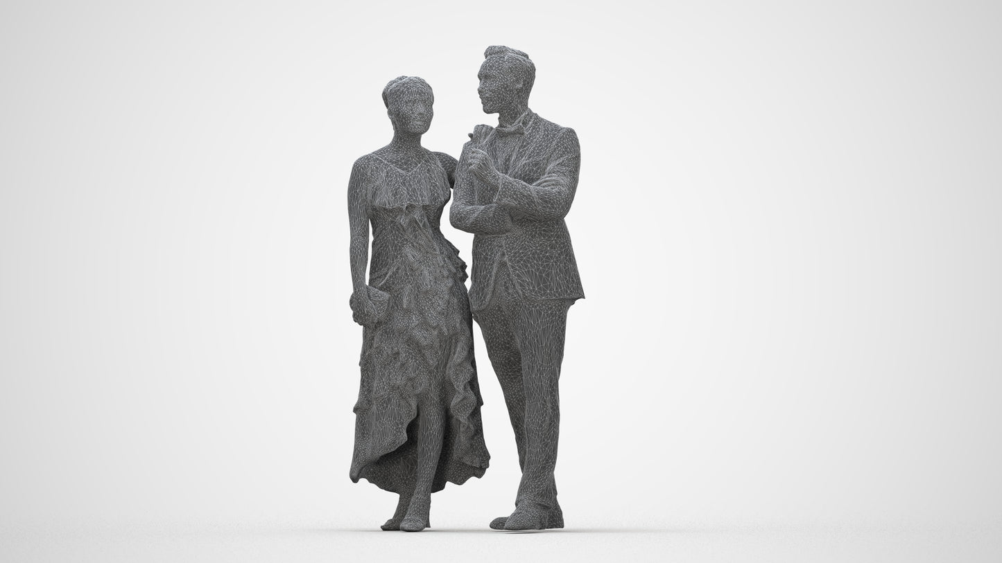 3D human model woman formal formalaffairs, photogrammetry scanned person for archviz, wireframe back view