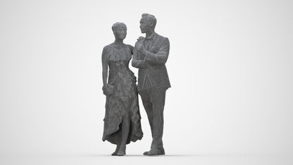 3D human model woman formal formalaffairs, photogrammetry scanned person for archviz, wireframe back view