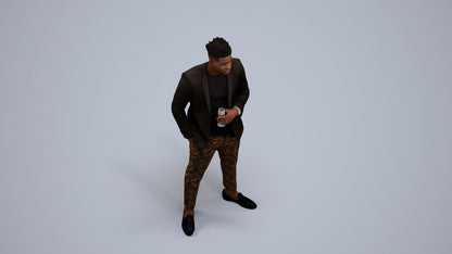 realistic 3D people man formal formalaffairs, render-ready for V-Ray and Corona, FBX OBJ, back view render