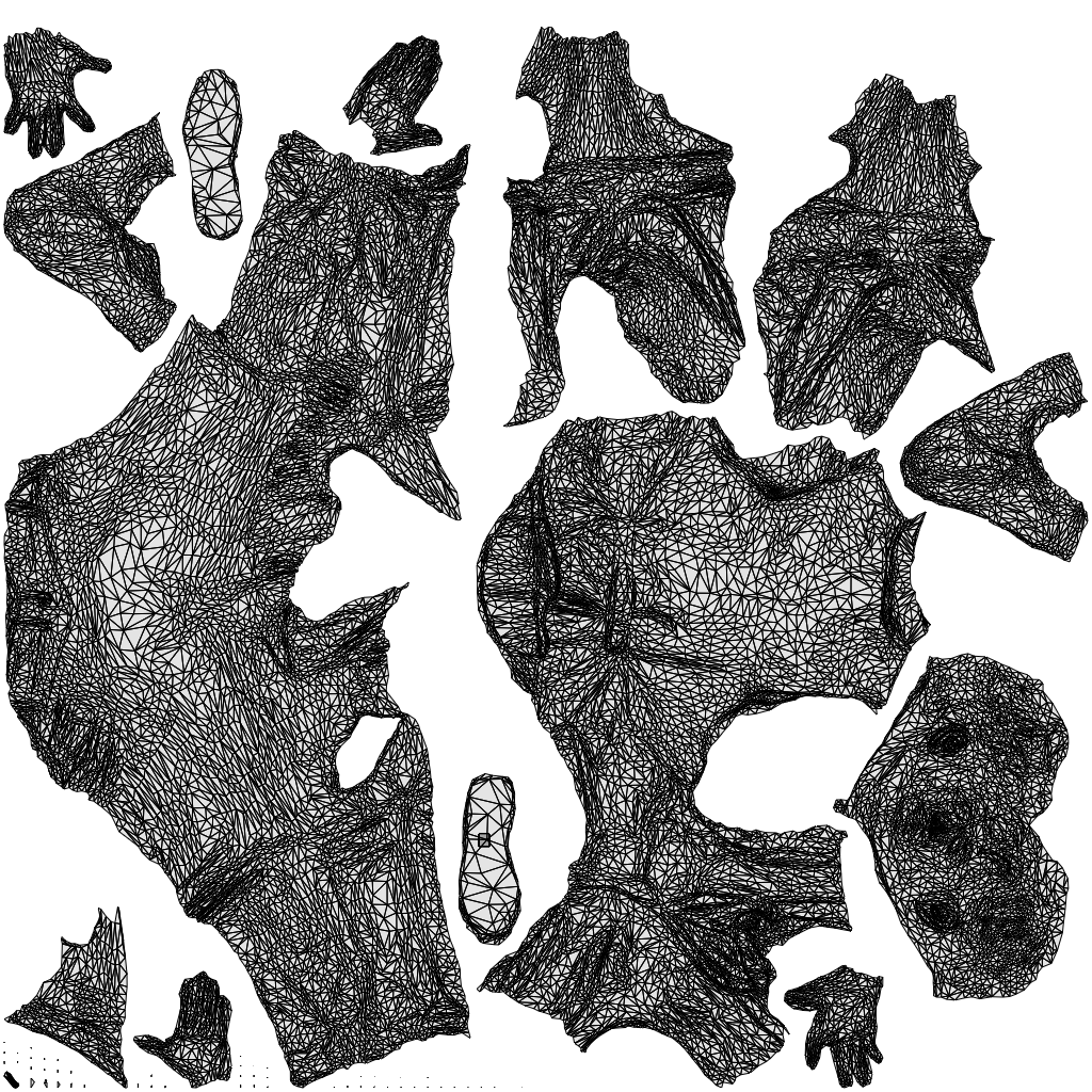 scanned 3D man casual sitting, photogrammetry people for Enscape and V-Ray, wireframe top-down view