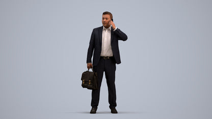photogrammetry 3D man business, realistic human model archviz FBX, standing pose render