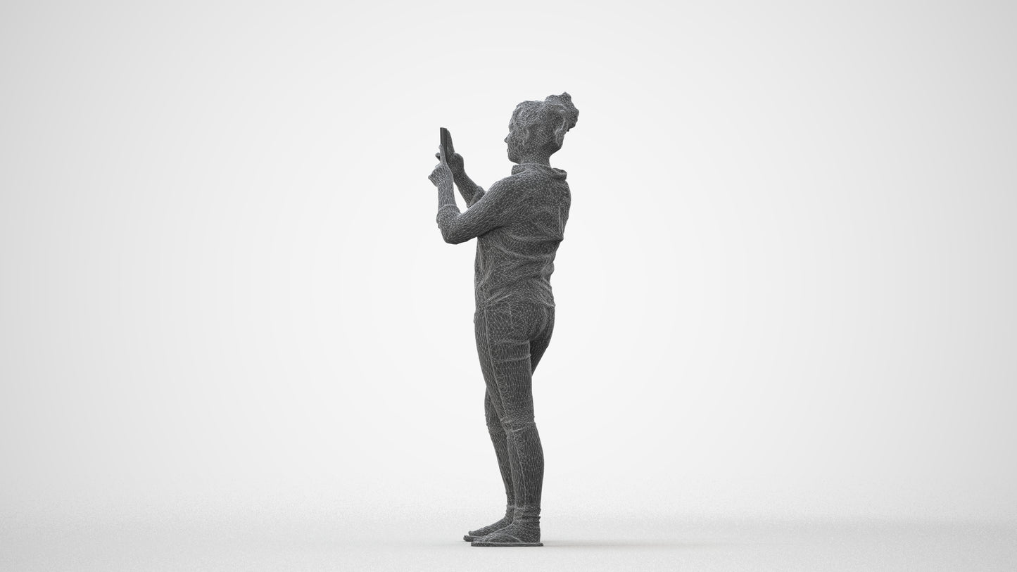 3D people model man casual standing, scanned human for 3ds Max rendering, square thumbnail