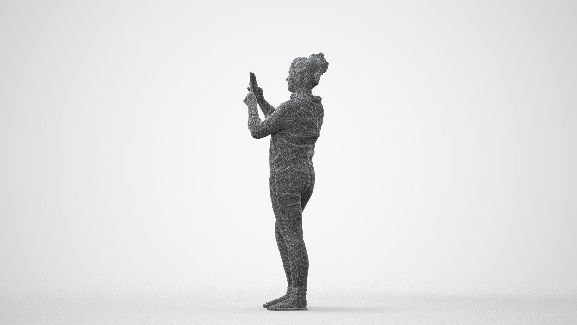 3D people model man casual standing, scanned human for 3ds Max rendering, square thumbnail