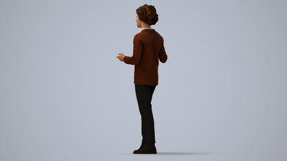 realistic 3D man business, scanned archviz people for Blender and 3ds Max, three-quarter view render