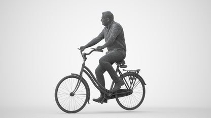 realistic 3D people man casual cycling, render-ready for V-Ray and Corona, FBX OBJ, square thumbnail