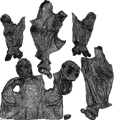 realistic 3D people man business cycling, render-ready for V-Ray and Corona, FBX OBJ, wireframe top-down view