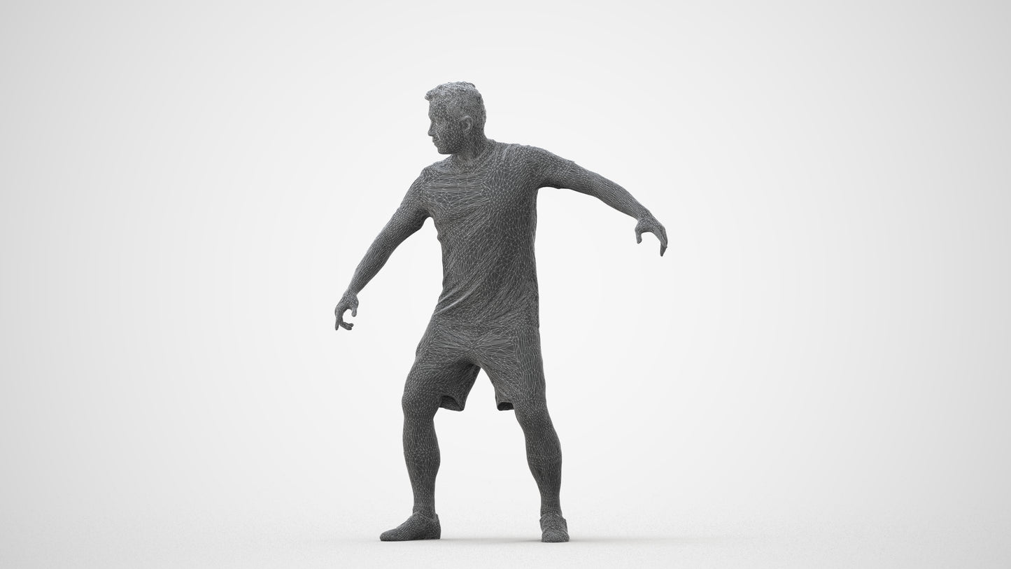photogrammetry 3D man sport, realistic human model archviz FBX, square thumbnail