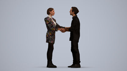 realistic 3D people woman business, render-ready for V-Ray and Corona, FBX OBJ, standing pose render